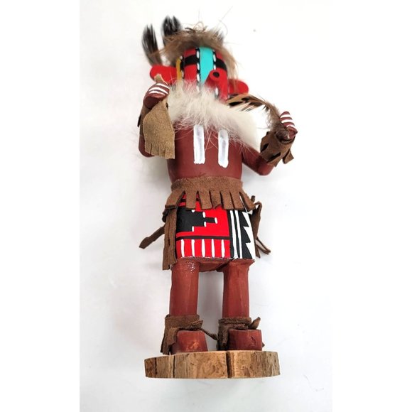 Navajo Laguna Corn Kachina Doll Native American Handmade Feathers Colorful DH601 - Picture 3 of 7